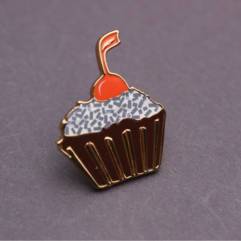 Henri Bendel Cupcake with Cherry on Top Pin
